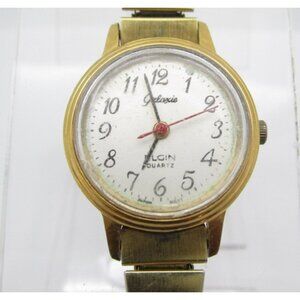 Vtg Women Elgin Galaxie Quartz WR Analog 22mm Round Watch (H920) "New Battery"